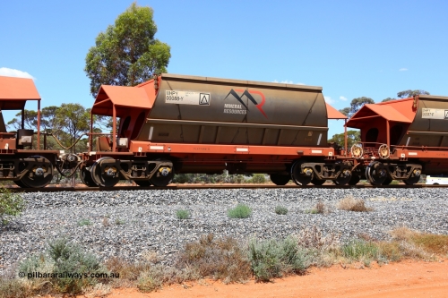 190107 0568
Binduli, on empty Mineral Resources Ltd iron ore train service from Esperance to Koolyanobbing 2034 with MRL's MHPY type iron ore waggon MHPY 00088 built by CSR Yangtze Co China serial 2014/382-88 in 2014 as a batch of 382 units, these bottom discharge hopper waggons are operated in 'married' pairs.
Keywords: MHPY-type;MHPY00088;2014/382-88;CSR-Yangtze-Rolling-Stock-Co-China;