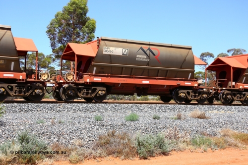 190107 0625
Binduli, on empty Mineral Resources Ltd iron ore train service from Esperance to Koolyanobbing 2034 with MRL's MHPY type iron ore waggon MHPY 00043 built by CSR Yangtze Co China serial 2014/382-43 in 2014 as a batch of 382 units, these bottom discharge hopper waggons are operated in 'married' pairs.
Keywords: MHPY-type;MHPY00043;2014/382-43;CSR-Yangtze-Rolling-Stock-Co-China;
