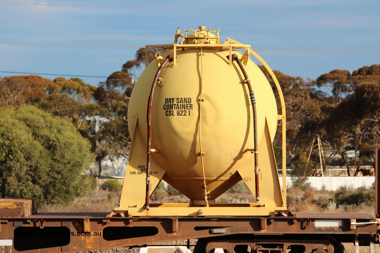 131024 IMG 0656
West Kalgoorlie, detail image of AZWY 30373 'Sputnik' loco oil and sand waggon. Peter Donaghy image.
Keywords: Peter-D-Image;AZWY-type;AZWY30373;Tomlinson-Steel-WA;WFX-type;WQCX-type;WSP-type;