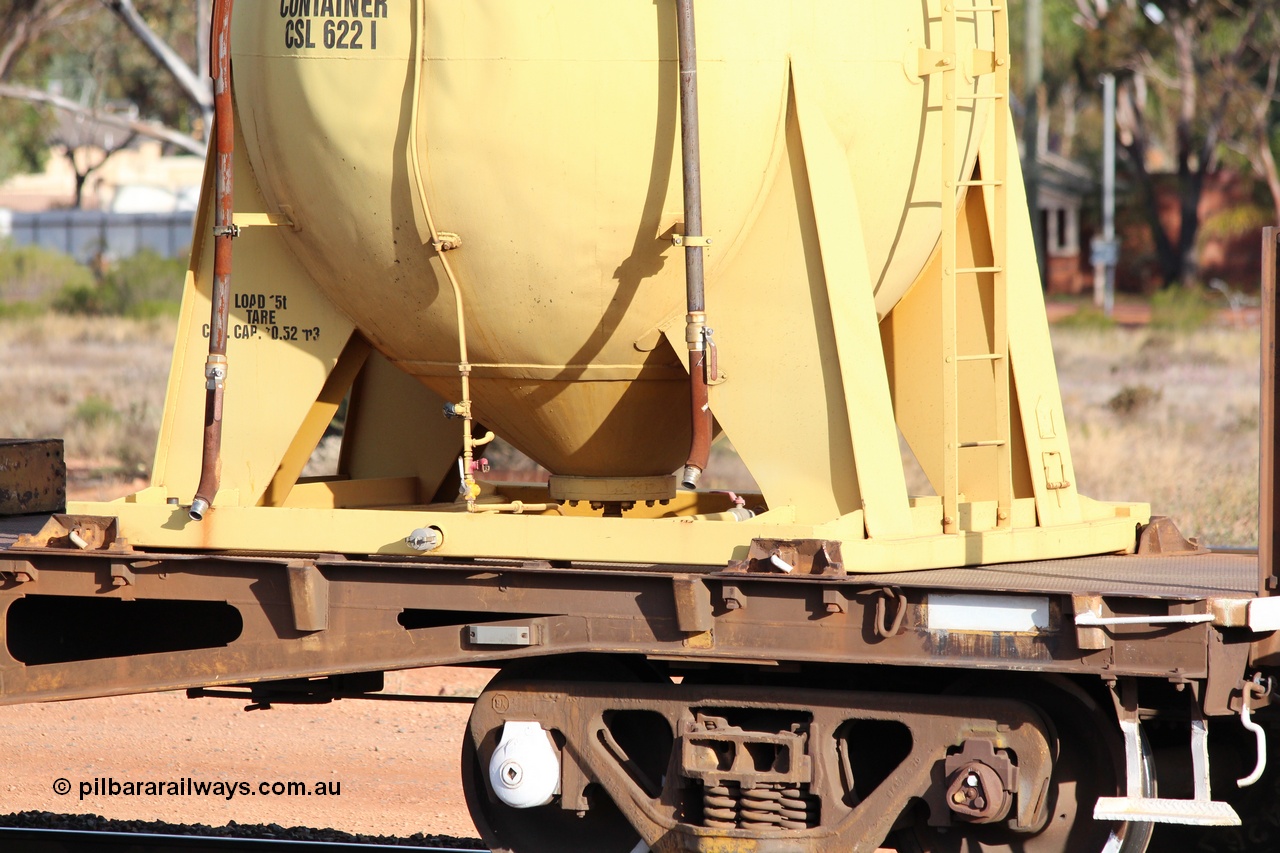 131024 IMG 0663
West Kalgoorlie, detail image of AZWY 30373 'Sputnik' loco oil and sand waggon. Peter Donaghy image.
Keywords: Peter-D-Image;AZWY-type;AZWY30373;Tomlinson-Steel-WA;WFX-type;WQCX-type;WSP-type;