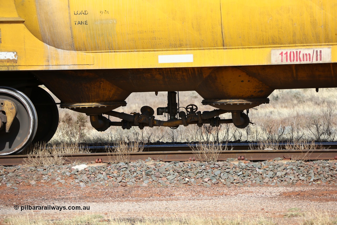 160522 2311
Parkeston, APNY 31164, one of four built by Westrail Midland Workshops in 1978 as WNA type pneumatic discharge nickel concentrate waggon, WAGR built and owned copies of the AE Goodwin built WN waggons for WMC.
Keywords: APNY-type;APNY31164;Westrail-Midland-WS;WNA-type;