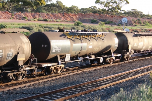 140205 IMG 1487
West Kalgoorlie, NTAY 6131 fuel tank waggon, originally built by Indeng Qld as an SCA tank SCA 282 for Shell NSW in 1979. Peter Donaghy image.
Keywords: Peter-D-Image;NTAY-type;NTAY6131;Indeng-Qld;SCA-type;SCA282;NTAF-type;
