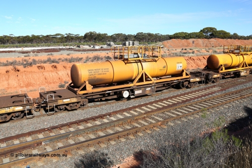 160523 3333
West Kalgoorlie, AQHY 30064 with CSA 0119, originally built by the WAGR Midland Workshops in 1964/66 as a WF type flat waggon, then in 1997, following several recodes and modifications, was one of seventy five waggons converted to the WQH to carry CSA sulphuric acid tanks between Hampton/Kalgoorlie and Perth. CSA 0119 was built by VCare Engineering, India for Access Petrotec & Mining Solutions in 2015.
Keywords: AQHY-type;AQHY30064;WAGR-Midland-WS;WF-type;WFDY-type;WFDF-type;RFDF-type;WQH-type;