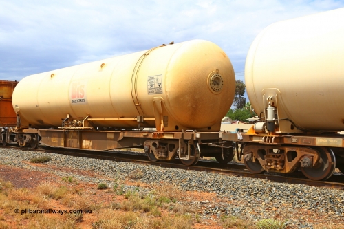 190109 1361
Kalgoorlie, AZKY type anhydrous ammonia tank waggon AZKY 32236, one of twelve built by Goninan WA in 1998 as WQK type for Murrin Murrin traffic, fitted with Bis Industries anhydrous ammonia tank A11S.
Keywords: AZKY-type;AZKY32236;Goninan-WA;WQK-type;