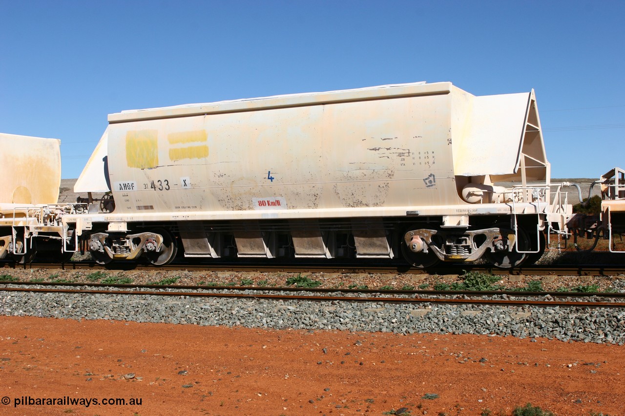 060530 4939
Parkeston, AHQF 31433 seen here in Loongana Limestone service, originally built by Goninan WA for Western Quarries as a batch of twenty coded WHA type in 1995. Purchased by Westrail in 1998.
Keywords: AHQF-type;AHQF31433;Goninan-WA;WHA-type;