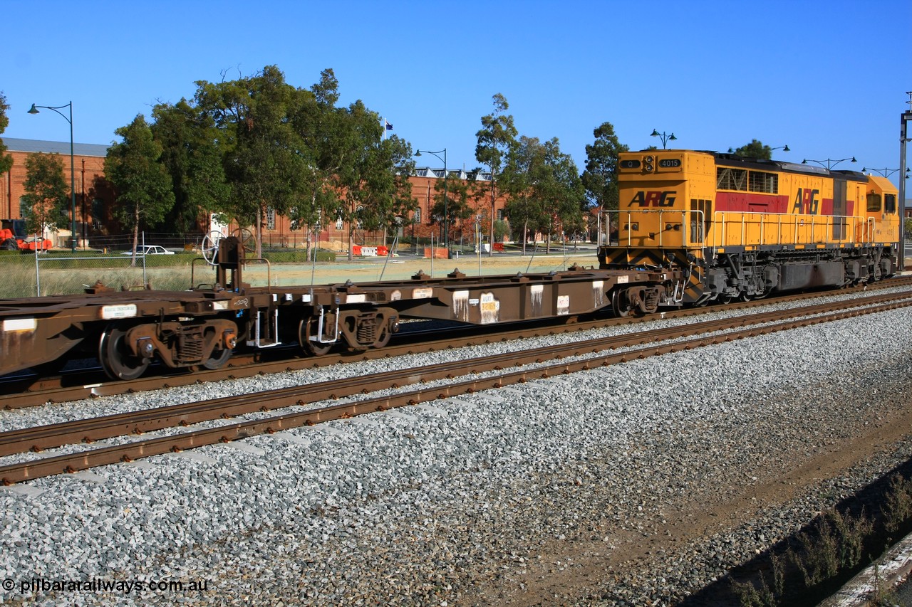 100608 9706
Midland, AQNY 32169, one of sixty two waggons built by Goninan WA in 1998 as WQN class for Murrin Murrin container traffic, running empty on train 2430 empty Malcolm freighter.
Keywords: AQNY-type;AQNY32169;Goninan-WA;WQN-type;