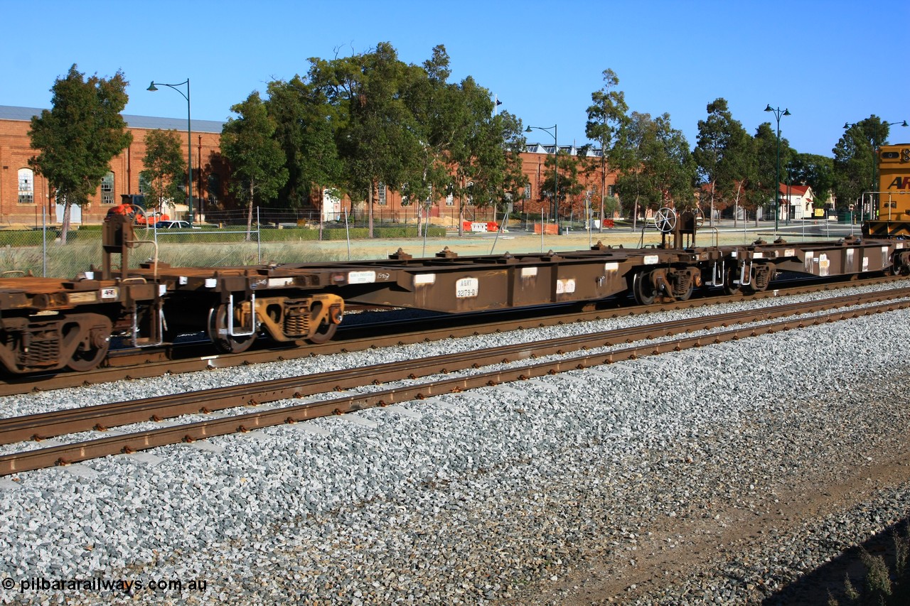 100608 9707
Midland, AQNY 32179, one of sixty two waggons built by Goninan WA in 1998 as WQN class for Murrin Murrin container traffic, running empty on train 2430 empty Malcolm freighter.
Keywords: AQNY-type;AQNY32179;Goninan-WA;WQN-type;