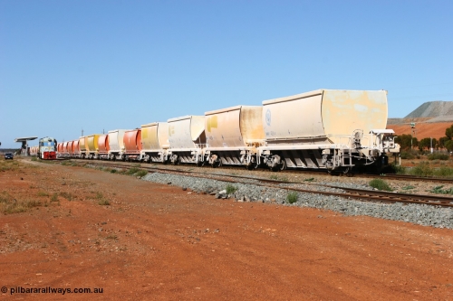 060530 4943
Parkeston, AHQF on the rear of the Loongana Limestone service, originally built by Goninan WA for Western Quarries as a batch of twenty coded WHA type in 1995. Purchased by Westrail in 1998.
Keywords: AHQF-type;Goninan-WA;WHA-type;