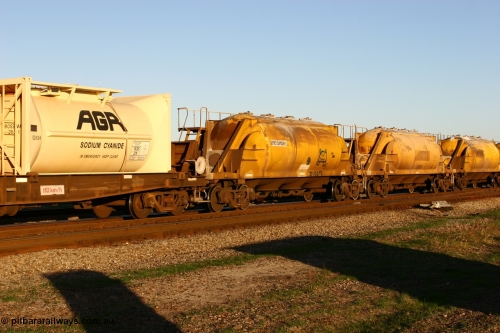 060603 5240
Midland, APNY 31159, one of twelve built by WAGR Midland Workshops in 1974 as WNA type pneumatic discharge nickel concentrate waggon, WAGR built and owned copies of the AE Goodwin built WN waggons for WMC. 
Keywords: APNY-type;APNY31159;WAGR-Midland-WS;WNA-type;