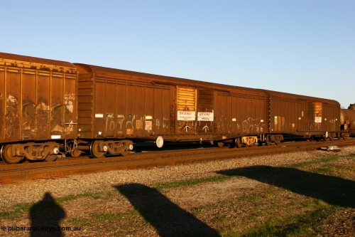 060603 5274
Midland, ABAY 30974 covered goods waggon originally built by Mechanical Handling Ltd SA as part of a third batch of one hundred and thirty five WVX type covered vans, recoded to WVL in 1974 then to WBAX in 1987 and to WBWX in 1992.
Keywords: ABAY-type;ABAY30974;Mechanical-Handling-Ltd-SA;WVX-type;WBAX-type;