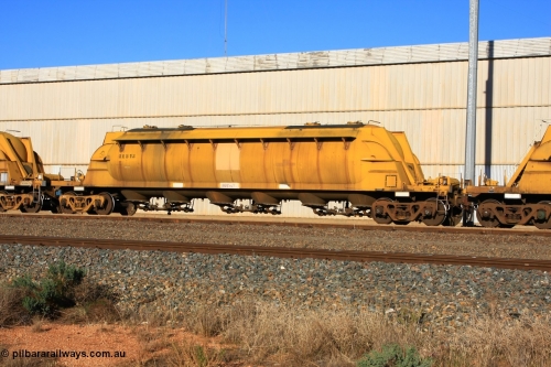 100601 8460
West Kalgoorlie, WN 513, pneumatic discharge nickel concentrate waggon, one of thirty units built by AE Goodwin NSW as WN type in 1970 for WMC.
Keywords: WN-type;WN513;AE-Goodwin;