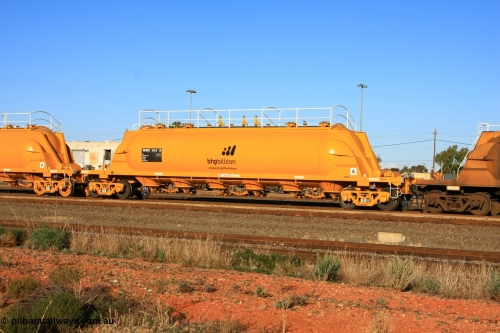 100601 8473
West Kalgoorlie, WNB 543, pneumatic discharge nickel concentrate waggon, one of six units built by Bluebird Rail Services SA in 2010 for BHP Billiton.
Keywords: WNB-type;WNB543;Bluebird-Rail-Operations-SA;
