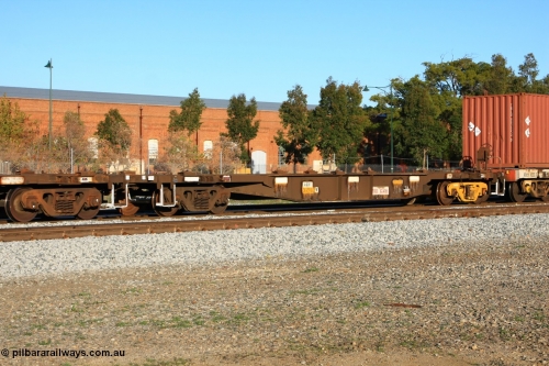 100609 09977
Midland, AQNY 32180, one of sixty two waggons built by Goninan WA in 1998 as WQN type for Murrin Murrin container traffic, running empty on train 3426 up Kalgoorlie Freighter.
Keywords: AQNY-type;AQNY32180;Goninan-WA;WQN-type;