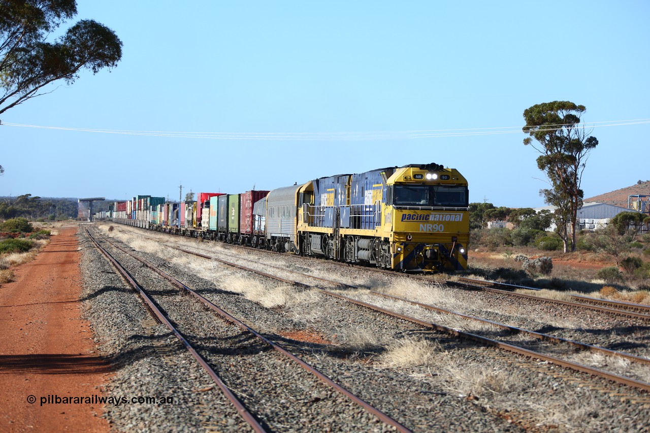 160522 2080
Parkeston, 6MP4 intermodal train arrives on the mainline behind a pair of Goninan built GE model Cv40-9i NR class units NR 90 serial 7250-05/97-293 and NR 101 serial 7250-07/97-303.
Keywords: NR-class;NR90;Goninan;GE;Cv40-9i;7250-05/97-293;NR101;7250-07/97-303;