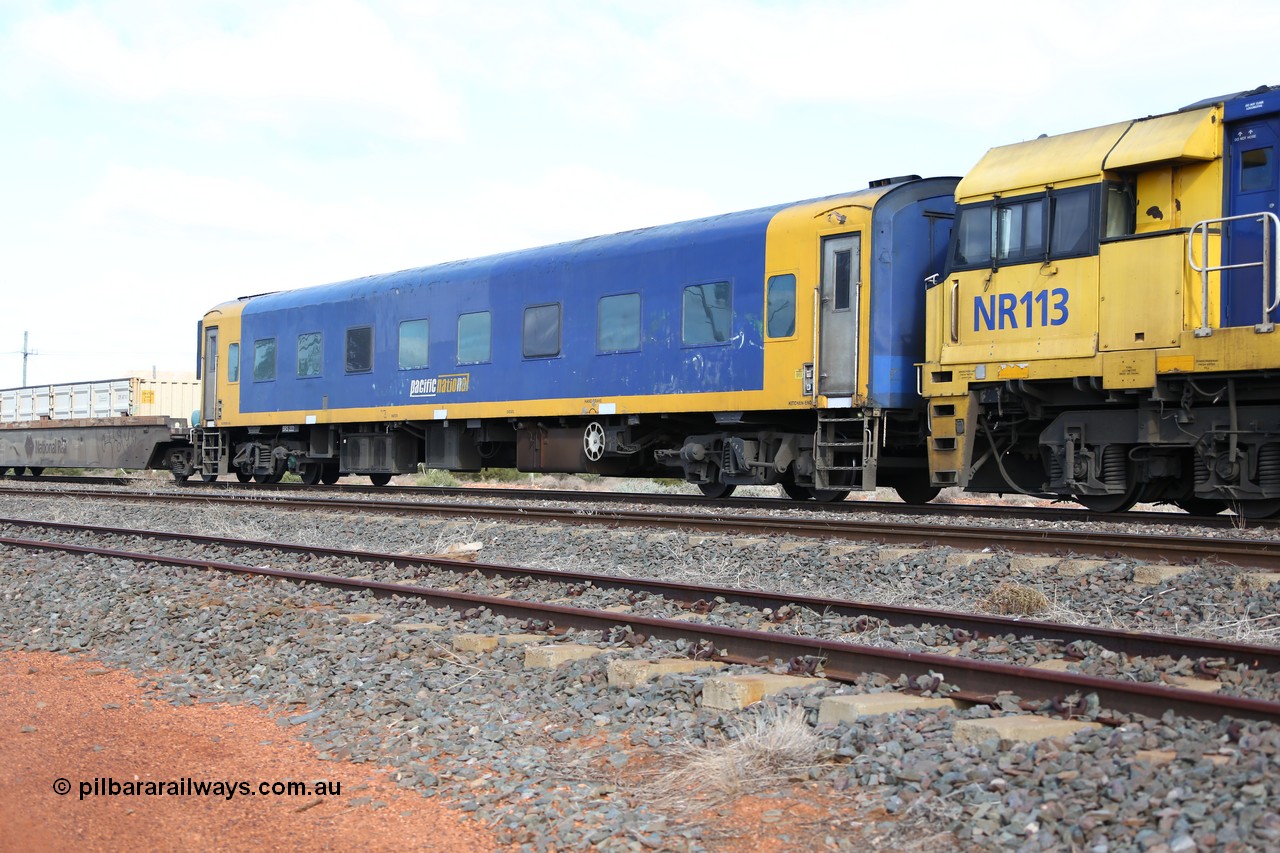 160522 2329
Parkeston, 7MP7 priority service train, Pacific National crew accommodation coach BRS 222, built by Victorian Railways Newport Workshops in 1952 as AS 16 First class, to BRS 2, BS 222, current.
Keywords: BRS-class;BRS222;Victorian-Railways-Newport-WS;AS-class;AS16;BRS-class;BRS2;BS-class;BS222;