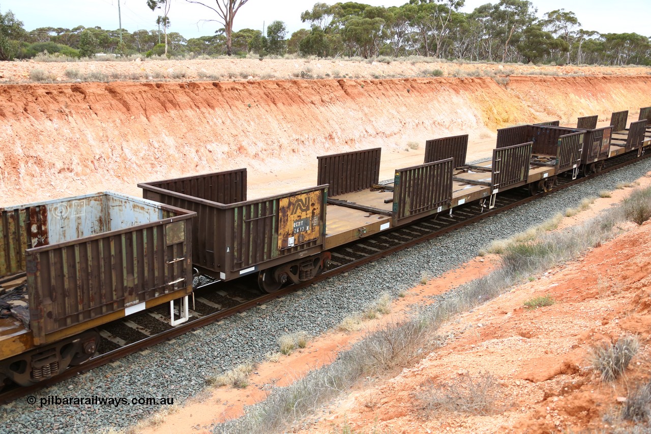 160524 4025
Binduli, Melbourne bound steel train service 3PM4, RKWY 2612, empty, built by Transfield WA in 1974 as type GOX, recoded to AOOX, then RKPY, still wearing the AN logo.
Keywords: RKWY-type;RKWY2612;Transfield-WA;GOX-type;AOOX-type;RKPY-type;