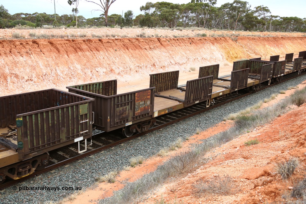 160524 4026
Binduli, Melbourne bound steel train service 3PM4, RKWY 4026, empty, built by Transfield WA in 1976 as type GOX, recoded to AOOX, then RKWY, then RKWF, still wears the AN logo.
Keywords: RKWY-type;RKWY4026;Transfield-WA;GOX-type;AOOX-type;RKWF-type;