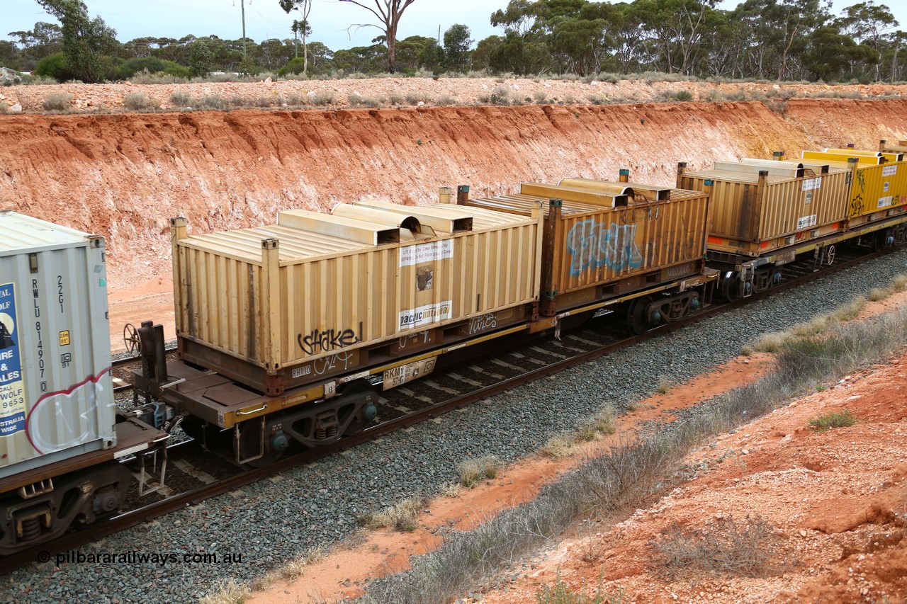 160524 4034
Binduli, Melbourne bound steel train service 3PM4, RKMY 57, recently recoded from RKMX, originally an ELX waggon, heavily modified to cart butter boxes, either ex Victorian Railways or SAR ELX type waggon.
Keywords: RKMY-type;RKMY57;RKMX-type;ELX-type;VOBX-type;