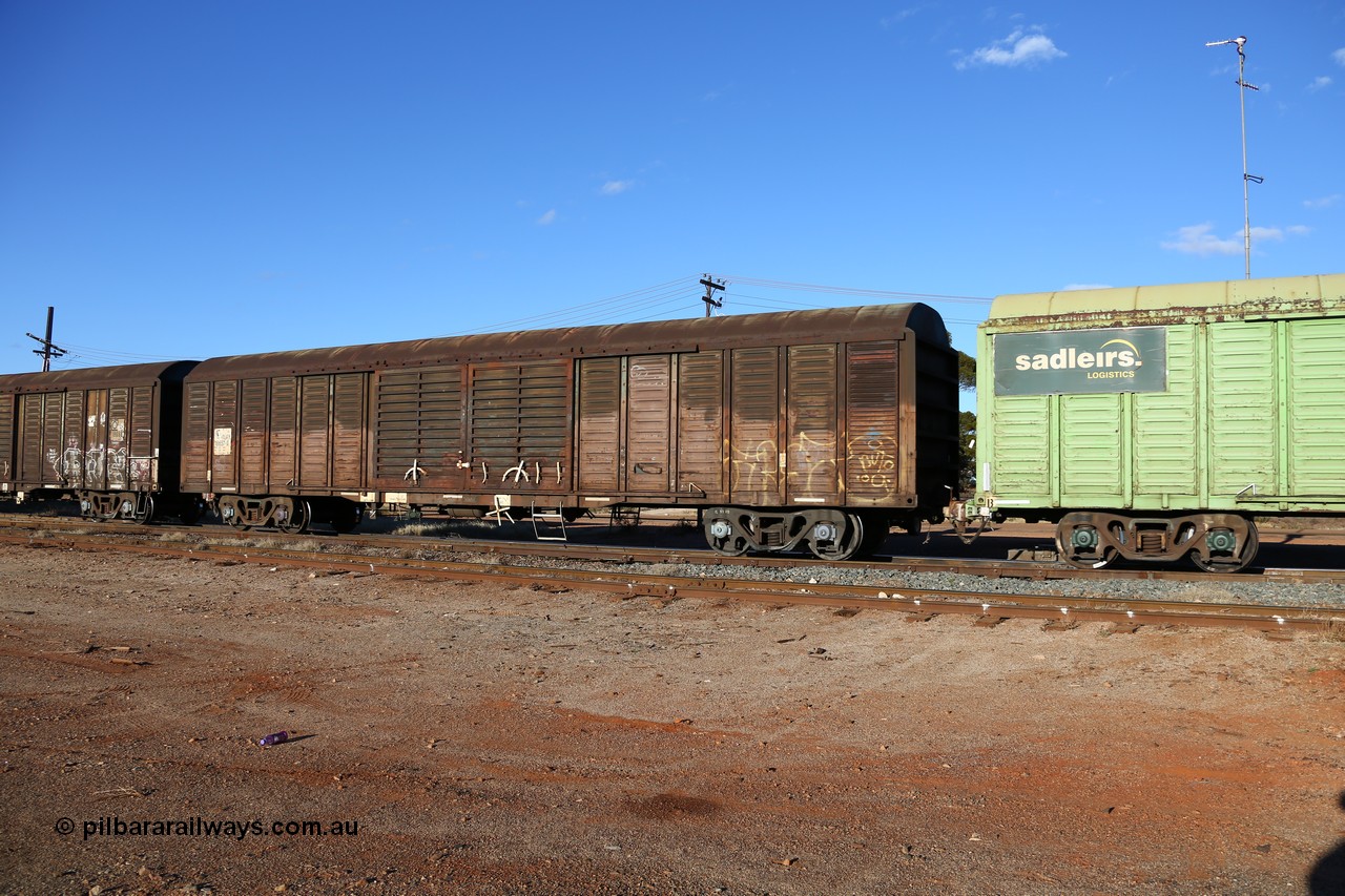 160528 8348
Parkeston, 5SP5 intermodal train, RLSY 18657 in Sadleirs traffic, recoded from RLUY. One of one hundred and fifty built by Comeng NSW as the KLY type louvre vans in 1975/76. Transferred to National Rail in 1994 and recoded from NLKY / NLUY.
Keywords: RLSY-type;RLSY18657;Comeng-NSW;KLY-type;NLKY-type;RLUY-type;