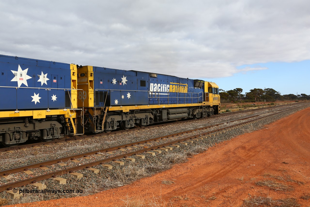 160529 8760
Parkeston, 6MP4 intermodal train, on the mainline behind Goninan built GE model Cv40-9i NR class unit NR 89 serial 7250-05/97-292.
Keywords: NR-class;NR89;Goninan-WA;GE;Cv40-9i;7250-05/97-292;