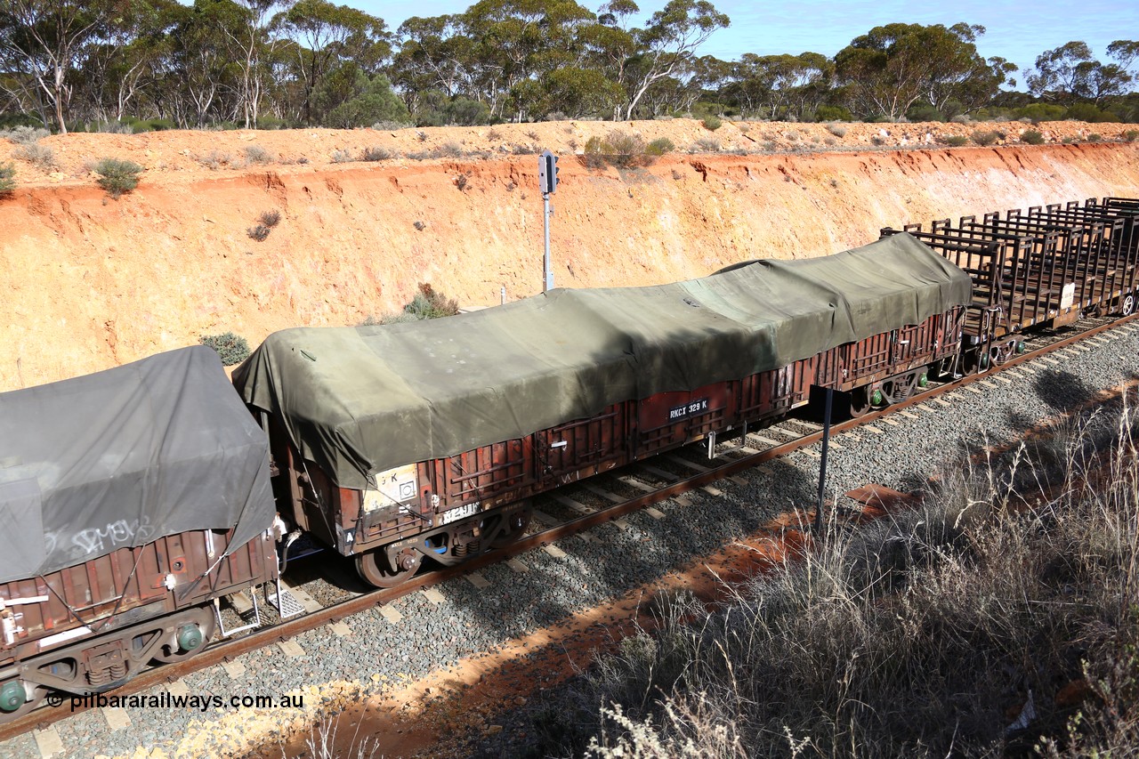 160531 9838
Binduli, 3PM4 steel train, RKCX 329, an old Victorian Railways Bendigo Workshops built ELX 329 from 1970, to VOBX, VOCX, VOFX then ROBX in 1994, to RKCX in 1995.
Keywords: RKCX-type;RKCX329;Victorian-Railways-Bendigo-WS;ELX-type;VOBX-type;VOCX-type;VOFX-type;ROBX-type;