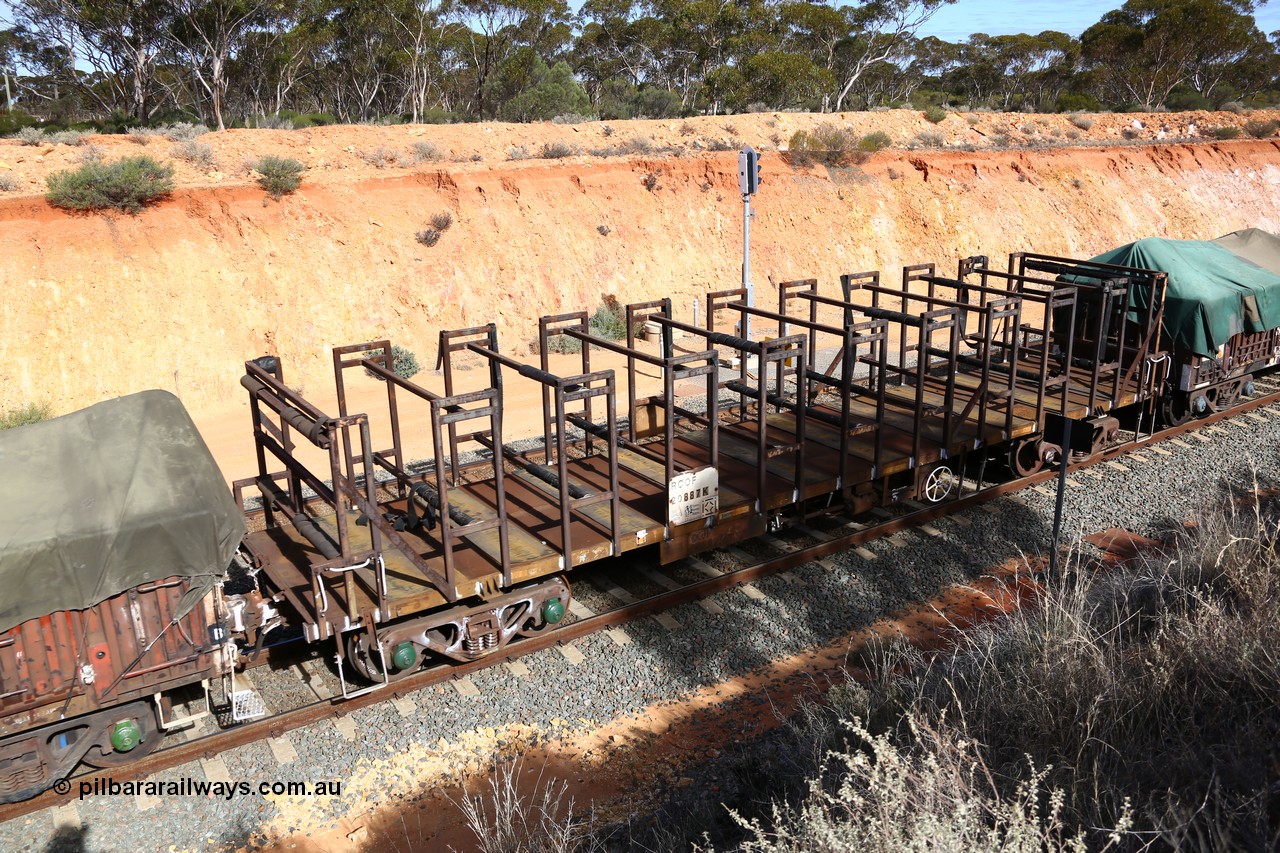 160531 9839
Binduli, 3PM4 steel train, RCOF 20887 coil wire waggon, originally an EPT NSW built NODY from 1980-81, converted to NCOF in 1991 then RCOF in 1994.
Keywords: RCOF-type;RCOF20887;EPT-NSW;NODY-type;NCOF-type;