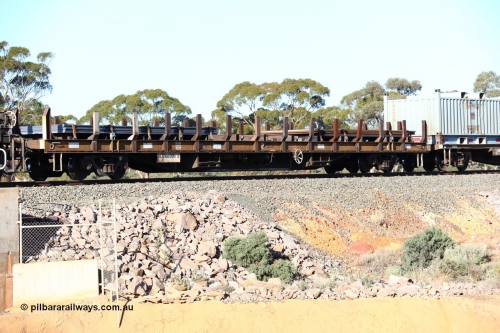 160522 2063
Binduli, 5MP2 steel train, jumbo steel plate waggon RKXF 60205, originally built by Comeng NSW as a BCX type in 1971-72 as part of a batch of fifty 75 foot long flat waggons and originally BCX 21810, here it is loaded with steel plates.
Keywords: RKXF-type;RKXF60205;Comeng-NSW;BCX-type;BCX21810;NFBX-type;NQBX-type;NQDX-type;NKDX-type;RKXX-type;