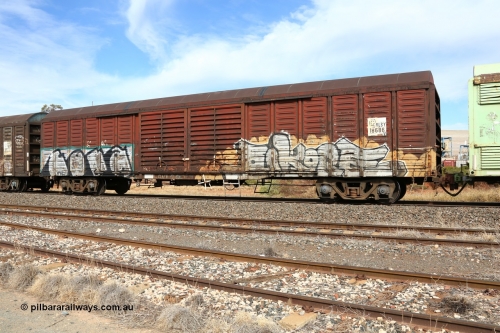 160523 3042
Parkeston, 7SP3 intermodal train, RLSY 18686 louvre van, one of one hundred fifty originally built by Comeng NSW as KLY in 1975-76, then recoded to NLKY, NLUY, RLUY.
Keywords: RLSY-type;RLSY18686;Comeng-NSW;KLY-type;NLKY-type;NLUY-type;RLUY-type;