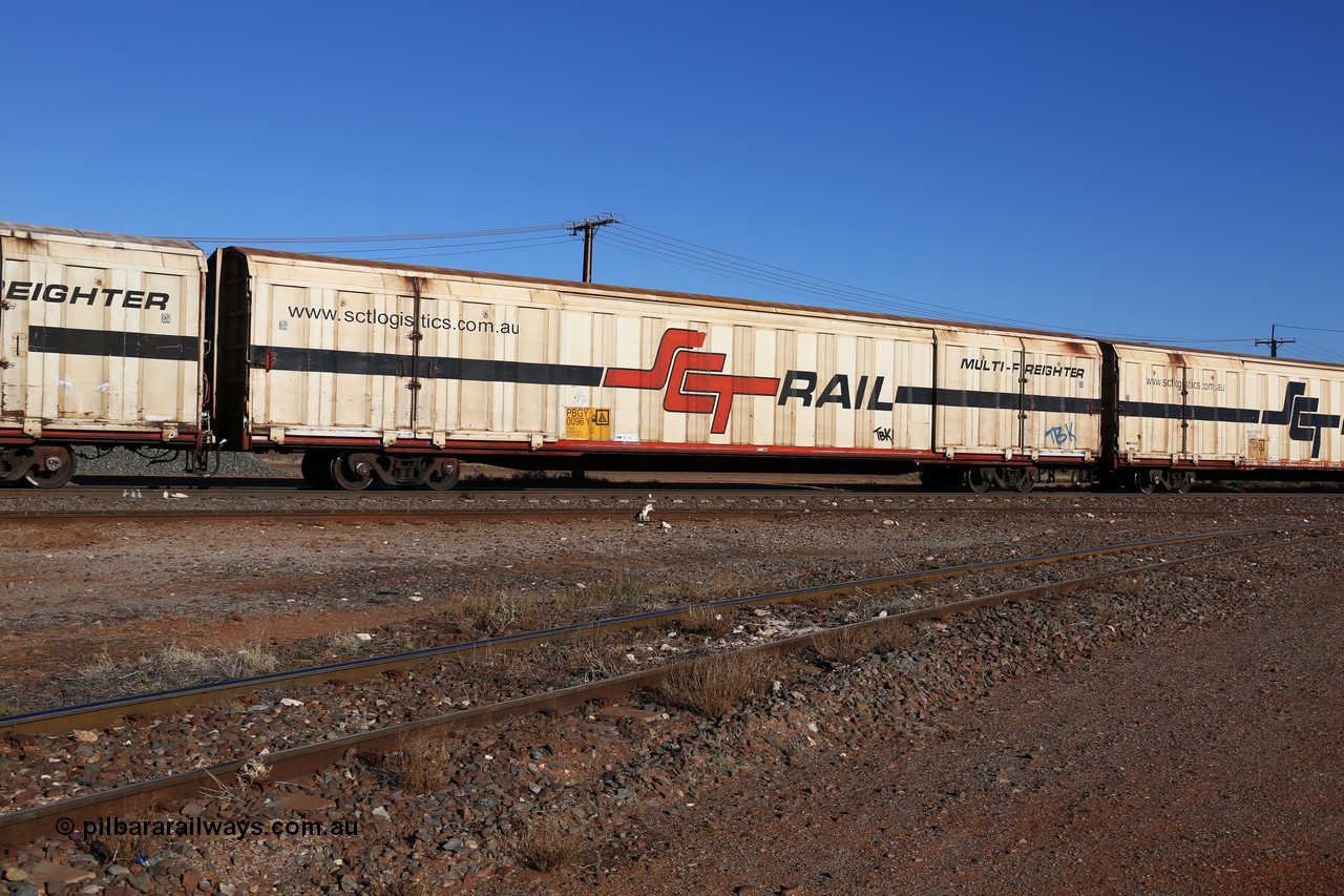 160530 9148
Parkeston, SCT train 1PM9 operates mostly empty from Perth to Melbourne, PBGY type covered van PBGY 0096 Multi-Freighter, one of eighty units built by Gemco WA.
Keywords: PBGY-type;PBGY0096;Gemco-WA;