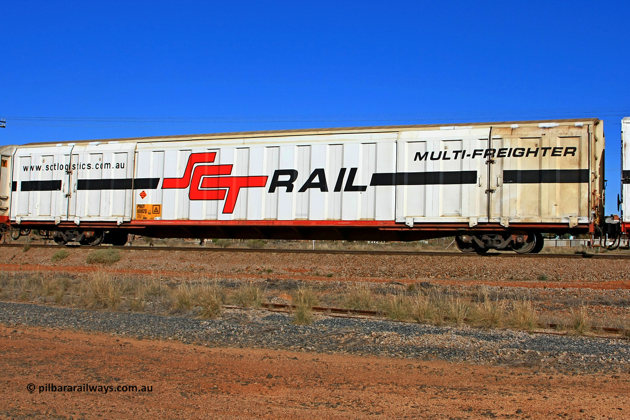 100603 9021
Parkeston, SCT train 3MP9, PBGY type covered van PBGY 0082 Multi-Freighter, the final waggon of eighty two waggons built by Queensland Rail Redbank Workshops in 2005.
Keywords: PBGY-type;PBGY0082;Qld-Rail-Redbank-WS;