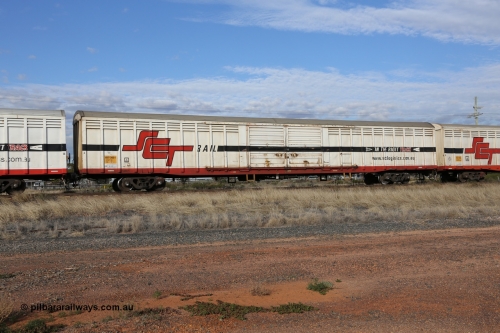 130710 1027
Parkeston, SCT train 3PG1, ABSY type ABSY 2469 covered van, originally built by Mechanical Handling Ltd SA in 1972 for Commonwealth Railways as VFX type recoded to ABFX and then RBFX to SCT as ABFY before being converted by Gemco WA to ABSY type in 2004/05.
Keywords: ABSY-type;ABSY2469;Mechanical-Handling-Ltd-SA;VFX-type;ABFY-type;