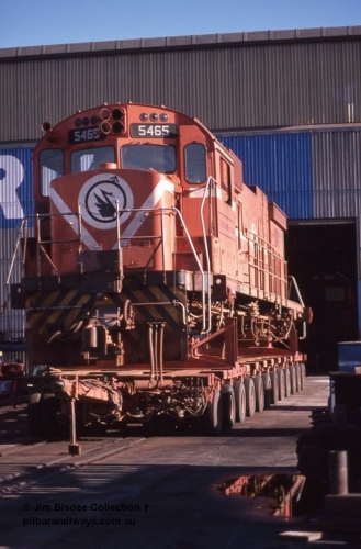 5949 001
Builders plate on Goninan rebuilt GE C36-7M unit 5506 'Mt Whaleback' serial 4839-01 / 87-071 rebuilt using Mt Newman Mining AE Goodwin ALCo C636 5455 serial G6012-4. January 1987.
Jim Bisdee photo.
Keywords: 5465;AE-Goodwin;ALCo;C636;G6041-1;