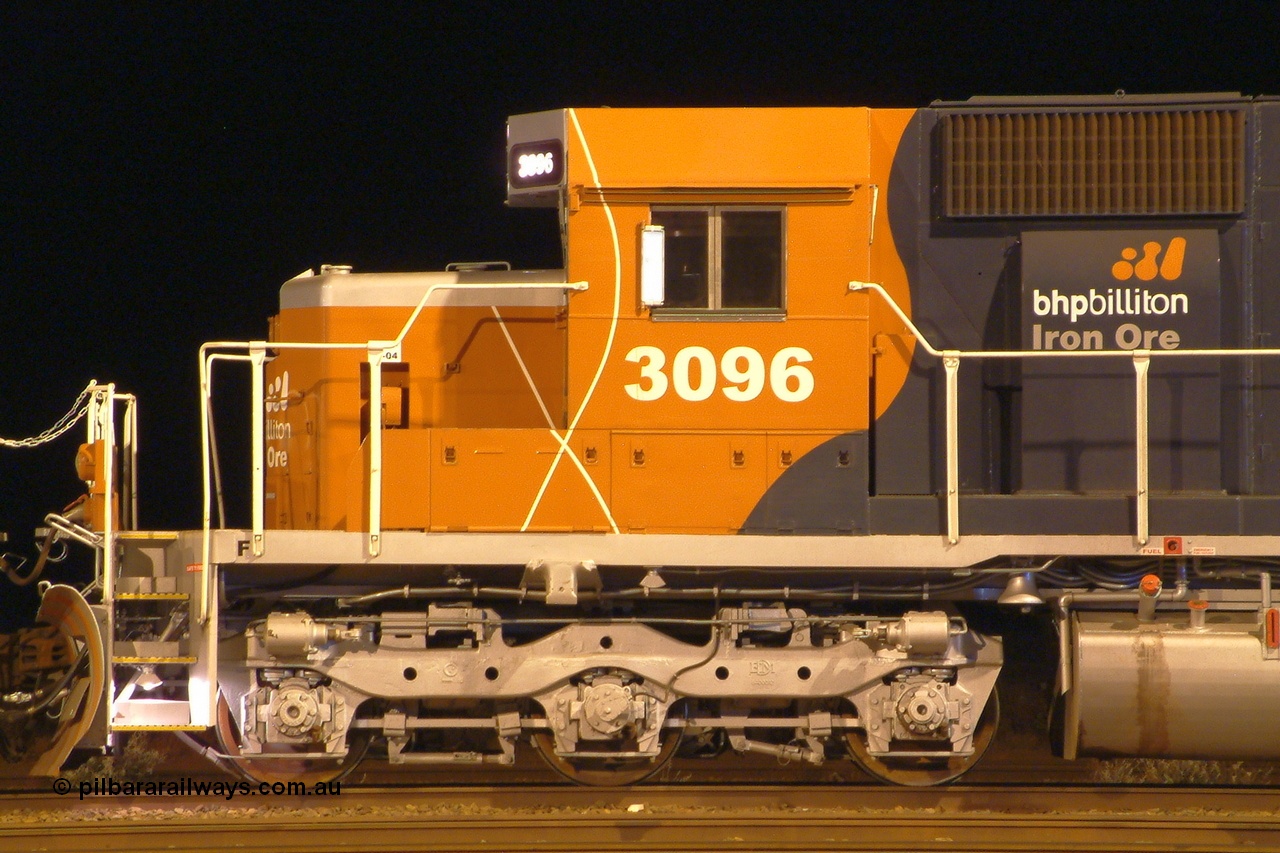 040818 203218r
Nelson Point South Yard Prep Facility sees BHP Billiton EMD SD40R unit 3096 serial 31510 originally Southern Pacific SD40 unit SP 8429 rests between jobs on #1 Spur Road 18th August 2004.
Keywords: 3096;EMD;SD40R;31510/7861-20;SD40;SP8429;