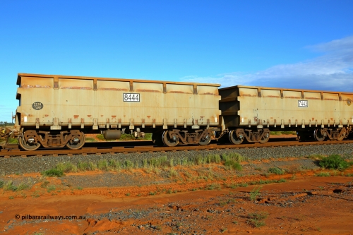 07443-08444 200412 5969
FMG 7443 and 8444 on an empty train at Boodarie, January 18, 2022. Forty four waggons numbered 7421 slave and 8422 control, up to 7443 slave and 8444 control built by CRRC Yangtze in 2017 with the ribbed body style.
Keywords: 7443-8444;CRRC-Yangtze;FMG-ore-waggon;